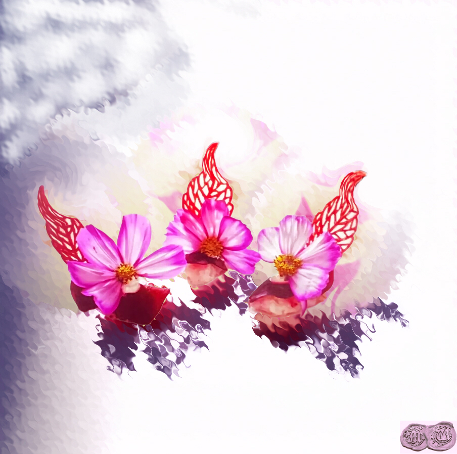 ROSC ART Abstract Transformation of Michelin Star Three Flowers - Visionary Culinary Art from René Mathieu