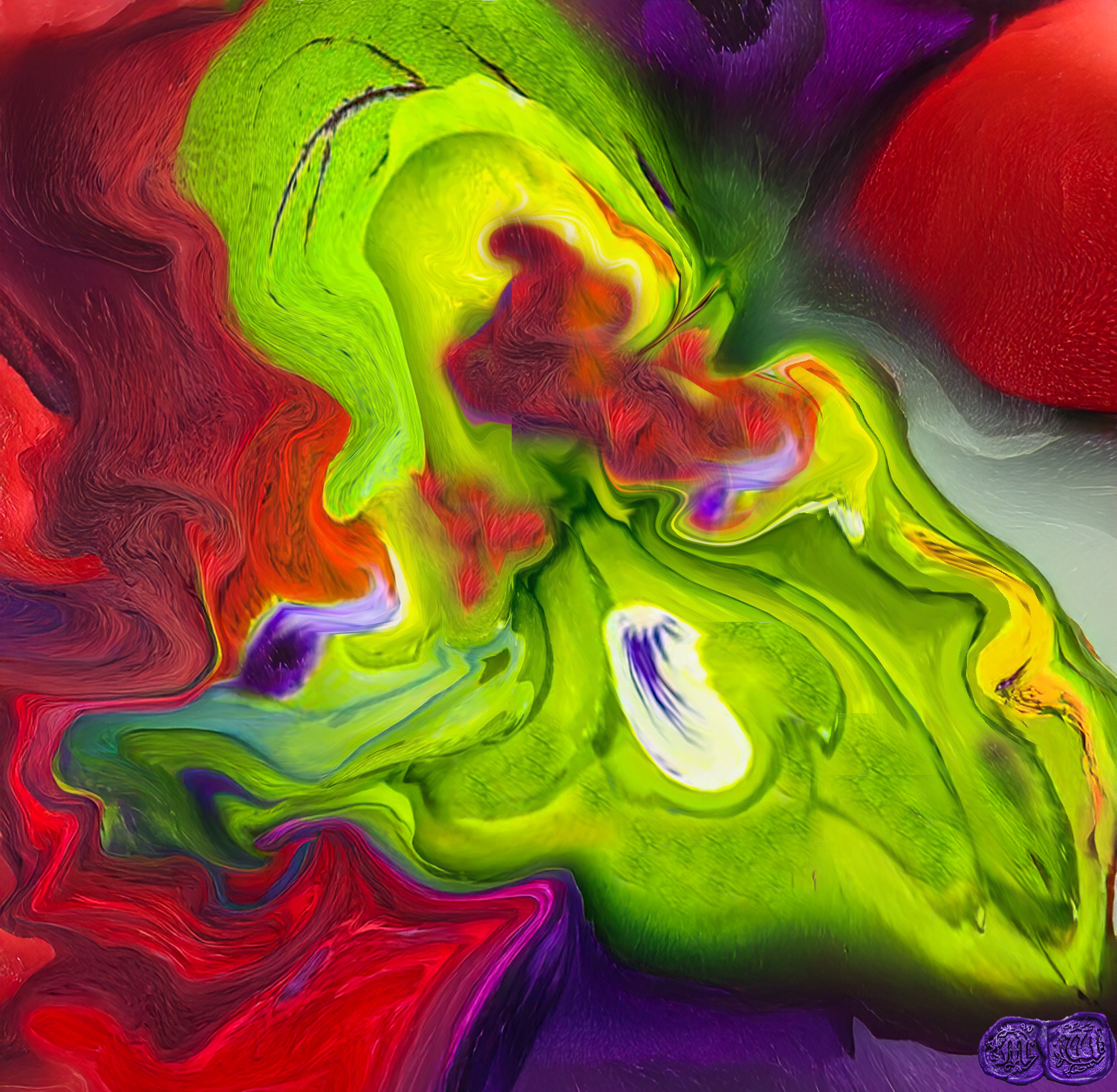 ROSC ART Avocado Bliss - Abstract Food Art Painting Inspired by Culinary Photography