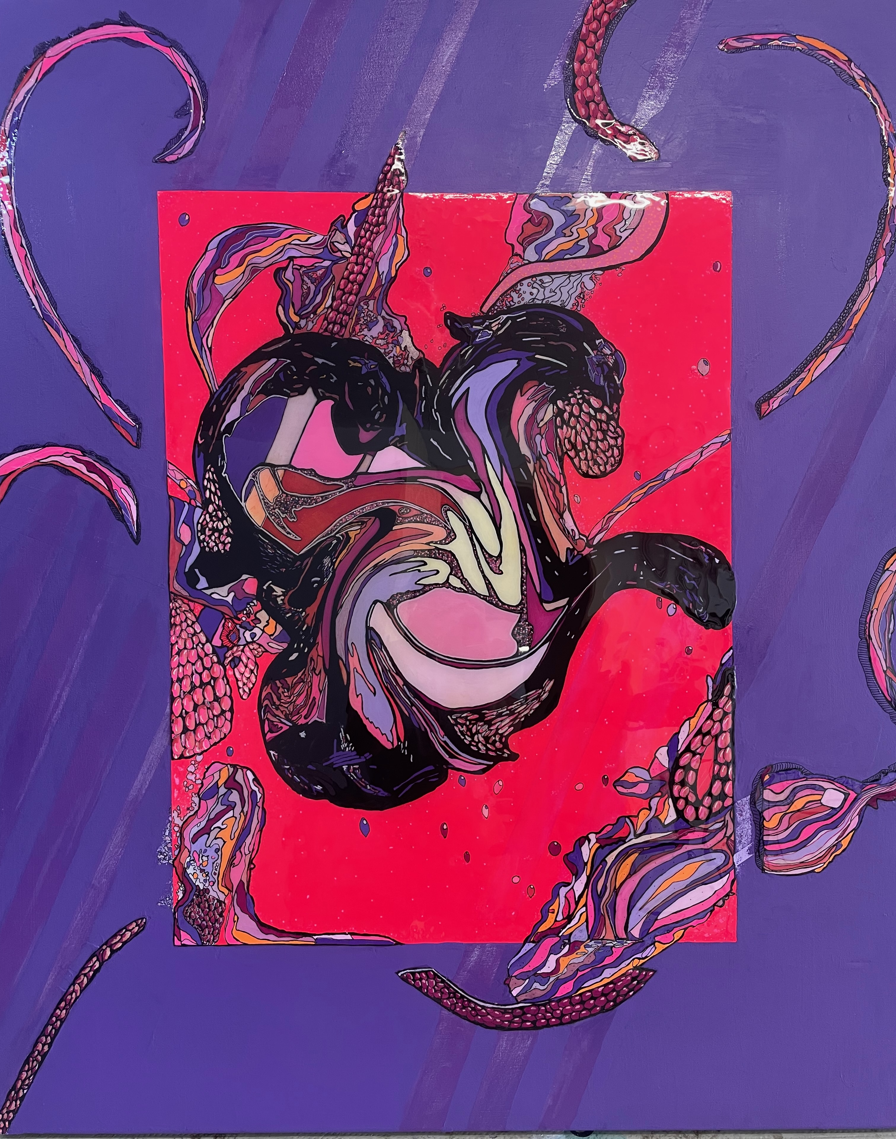 ROSC ART Foie Gras VO - Original Mixed Media Painting 100x120cm from Gourmet French Cuisine